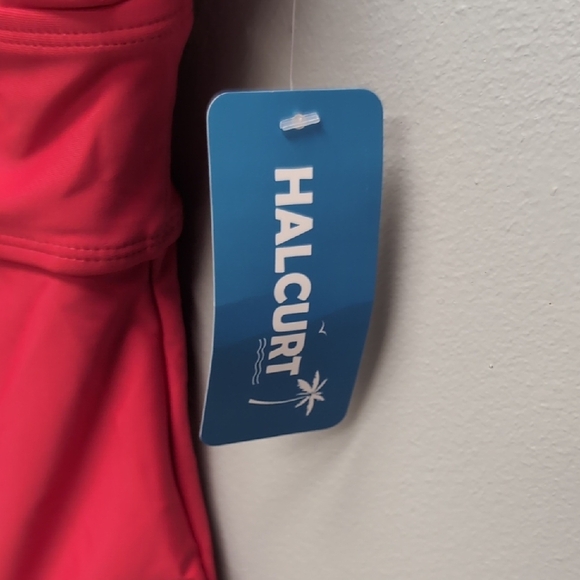 NWT Halcurt Women's Red One-Piece Swimsuit Size Small - Picture 2 of 5